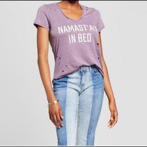 Grayson Threads purple “Namast’ay” tee size M.